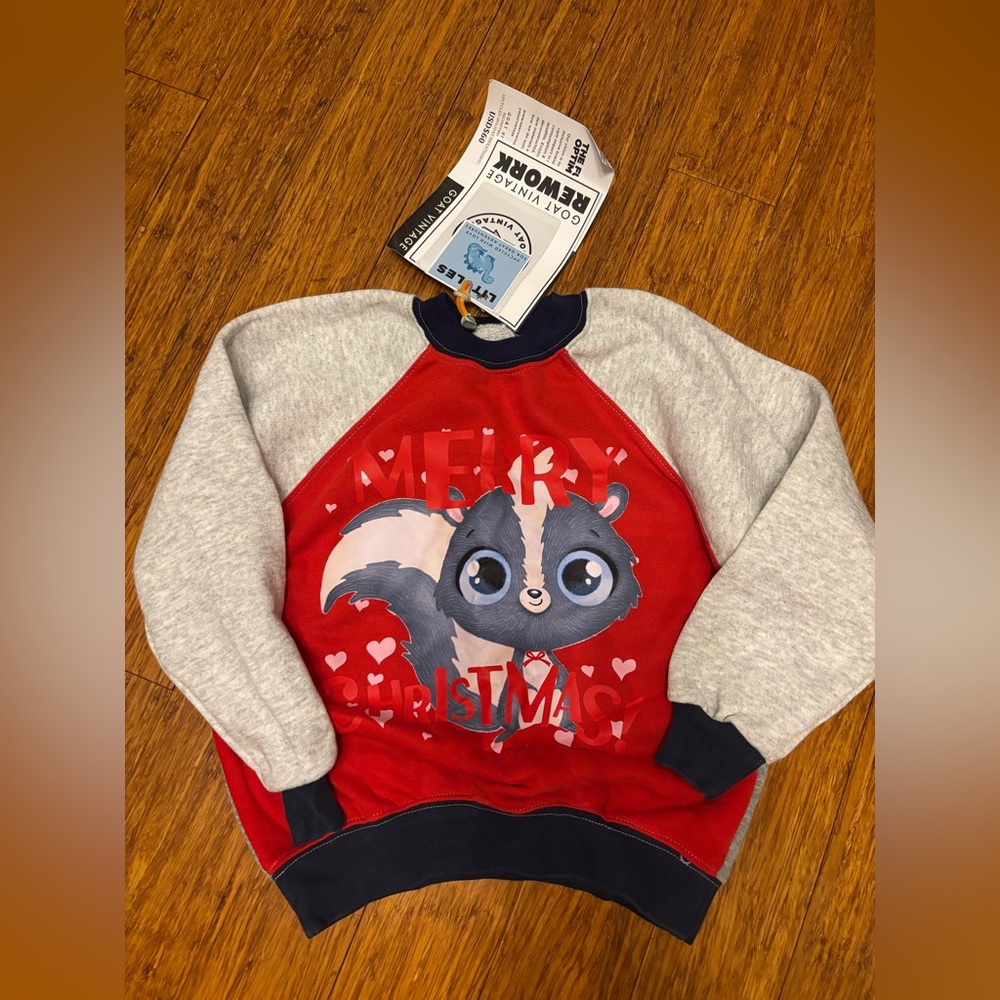 BNWT Reworked Vintage style kids Christmas sweater